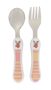 Bestek Set Lepel en Vork Bunny DubbiDuu