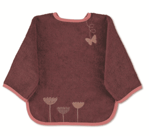 Bavoir à manches enfant Emmily rouge foncé