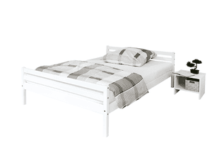 Tweepersoonsbed Nadine 140 x 200 grenen wit