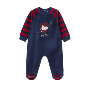 Grenouillère enfant Velour Twilight Blue