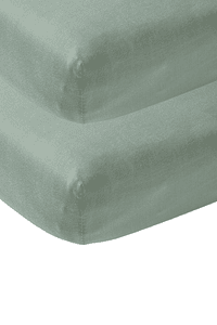 Jersey hoeslaken 2-pack 40 x 80 cm stone green