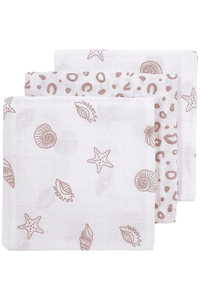 Langes enfant Shells Lilac 70x70 cm lot de 3