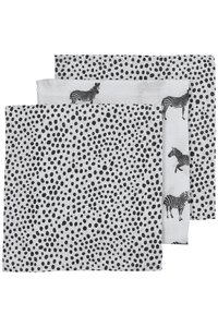 Pannolini di garza 3-Pack Zebra Animal / Cheetah 70 x 70 cm