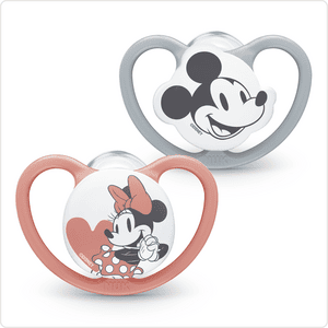 Schnuller Disney "Mickey" 0-6 Monate 2 Stk. in grau/rot