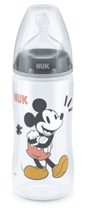 Babyflaske First Choice + Disney Mikke Mus 300 ml, Temperaturkontroll grå