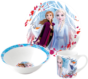 Set piatti Colazione Frozen in ceramica, 3 pezzi