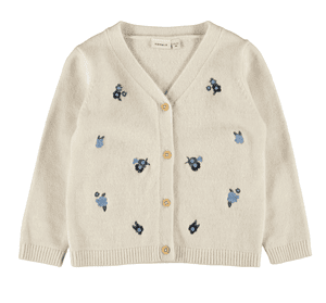 Cardigan Nmfrablom White cap Gray
