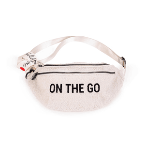 Sac banane On the go peluche blanc