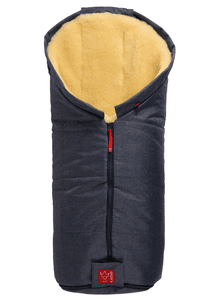 Lammfell-Fußsack Iglu Aktion navy melange