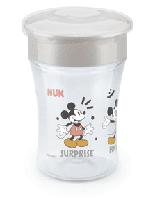 Trinklernbecher Magic Cup Mickey Mouse mit 360°-Trinkrand ab dem 8. Monat, 230 ml grau