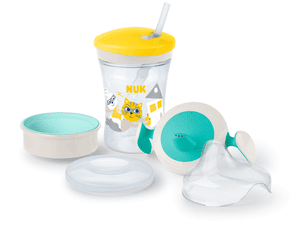 Set per imparare a bere All in 1, turchese/giallo