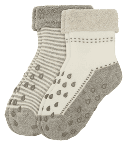 Socken Baby Crawling ABS 2er-Pack  grey melange