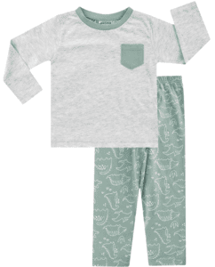 pijama 2pcs gris claro melange