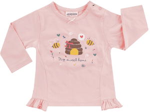 Camiseta de manga larga BEE HAPPY rosa