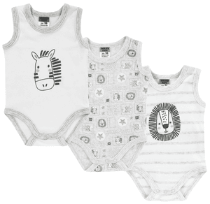 Body enfant sans manche blanc lot de 3