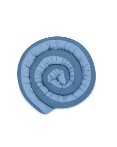 Tour de lit traversin enfant piqué gaufré bleu 300 cm