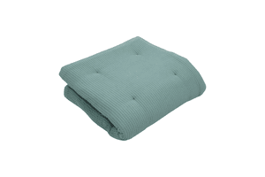 Tapis d'éveil et matelas de parc bébé piqué gaufré vert sauge 100x100 cm