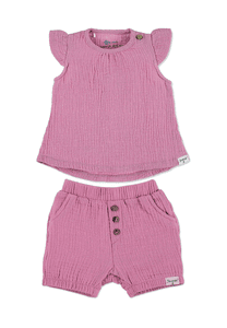 Conjunto camisa con pantalón rosa pálido