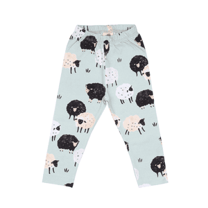 Wal kiddy  Legging Fluffy Schapen groen