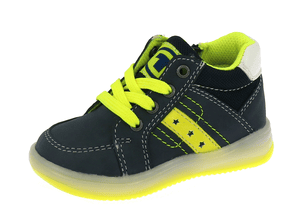 Halbschuh navy-neon yellow