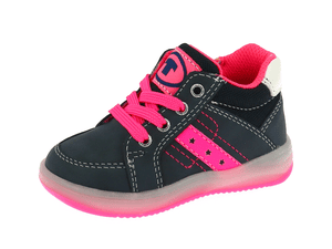 lage schoen navy-neon roze