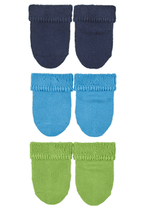 Chaussettes premier âge pack de 3 uni marine