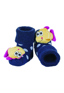 Baby rammelaar sokjes vis blauw