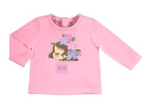 Langarmshirt Blume