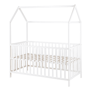 Lit cabane évolutif enfant lillehus bois 70x140 cm blanc