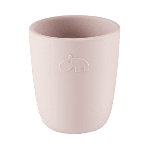 Taza de silicona para beber mini rosa