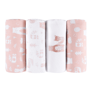 Spuugdoeken handklad 4-pack roze