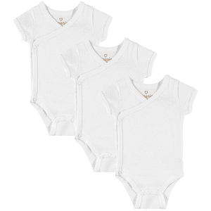 Body cache-coeur trunder manches courtes blanc lot de 3
