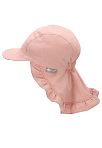 Peaked cap met nekbescherming roze