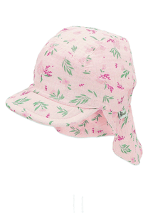 Peaked cap med nackskydd rosa