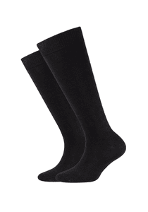 chaussettes Child ren ca-soft kneehigh organic pack de 2 black