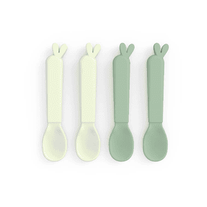 Cuillère bébé Kiddish Lalee vert lot de 4