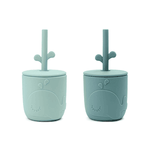 Peekaboo Straw Mug 2-Pack Wally Blue