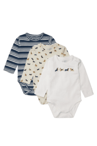 Hust & Claire Langarmbody Bertram White sand 3er Pack