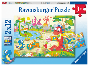 2 x 12 Puzzle - Dinos favoritos