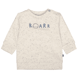 Sweatshirt cream melange strukturiert