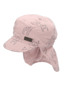 Schirmmütze mit Nackenschutz rosa