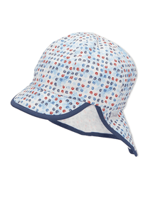 Peaked Cap met nekbeschermer Squiggle Wit