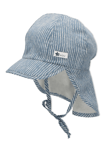 Cappello a punta con paracollo a strisce blu medio
