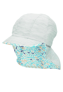 Peaked cap met nekbescherming Vissen lichtgrijs