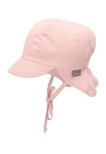 Gorra de pico con protección para el cuello rosa pálido