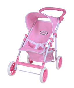 Passeggino leggero per bambole Liba - princess white rose