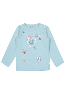 Langarmshirt Butterfly hellblau