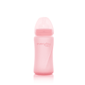 hverdags Baby Baby glassflaske Healthy+ 240 ml, rose-rosa