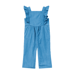 Denim tuinbroek met ruches