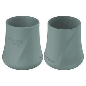 Trinkbecher Silikon 2er-Set, harmony green